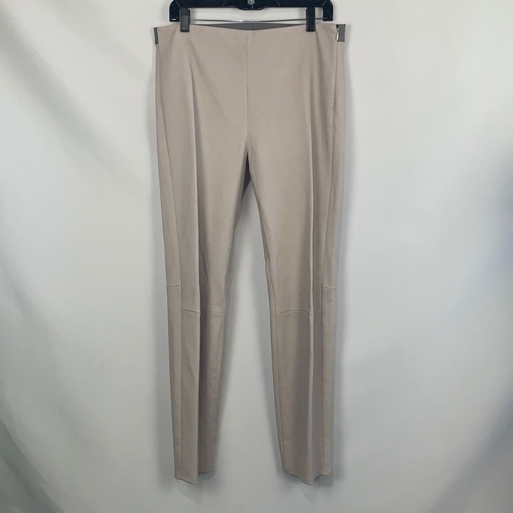 Lorena Antoniazzi leather stretch slacks